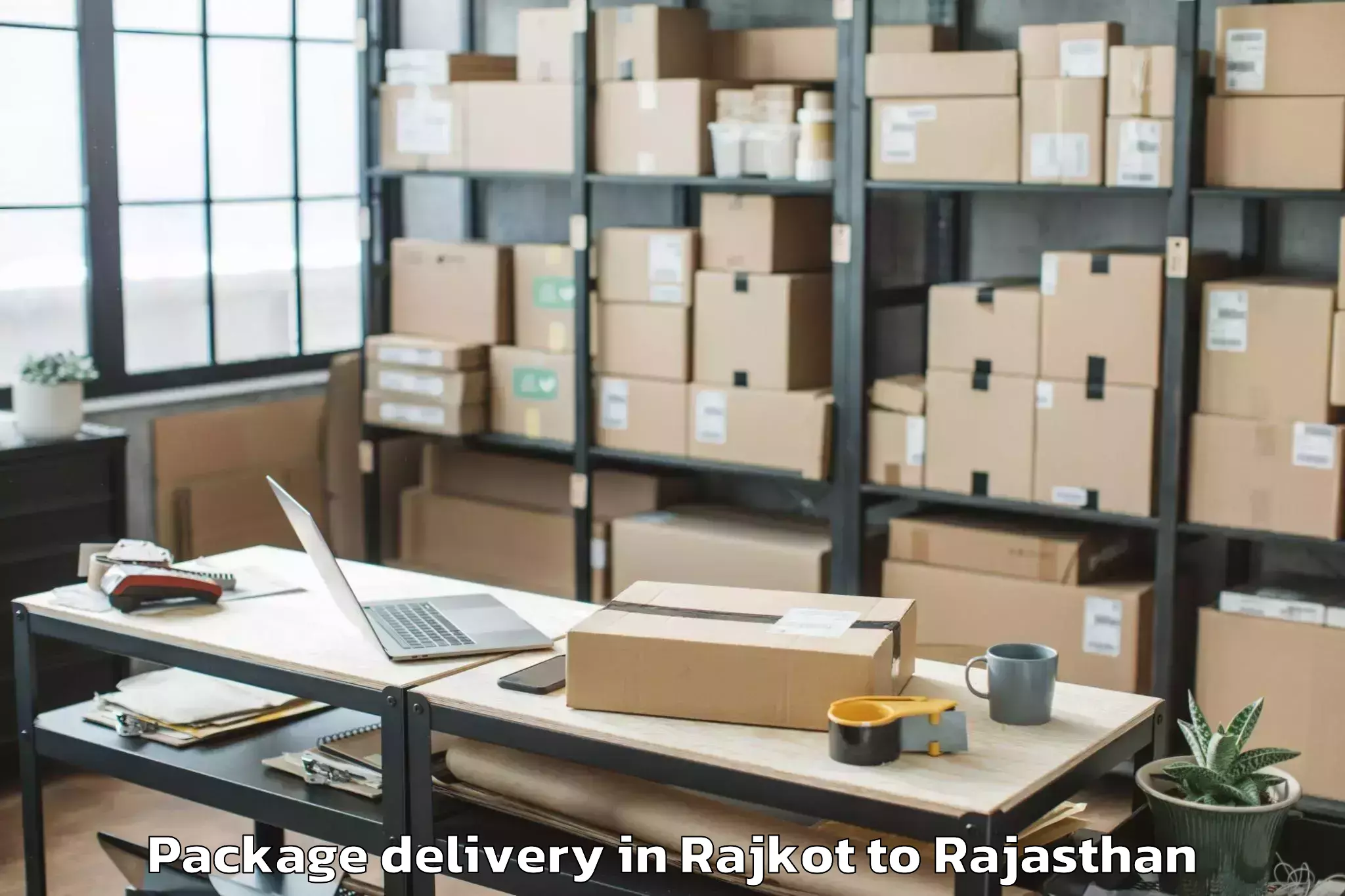 Trusted Rajkot to Jobner Package Delivery